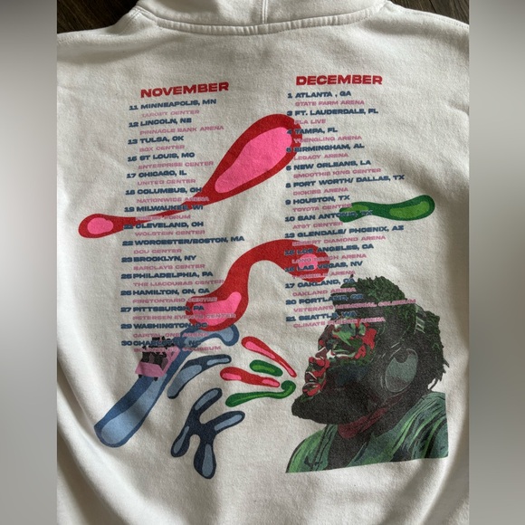 Rod Wave Beautiful Mind Tour 2023 Hoodie M 💛💚🧡❤️ - Picture 3 of 6